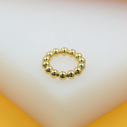 18K Gold Filled Beaded Ring