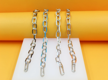 Enamel Paperclip Chain Bracelet