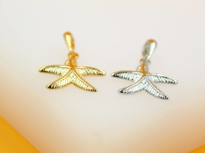 18K Gold | Rhodium Filled Starfish Pendant