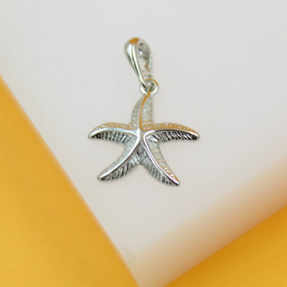 18K Gold | Rhodium Filled Starfish Pendant