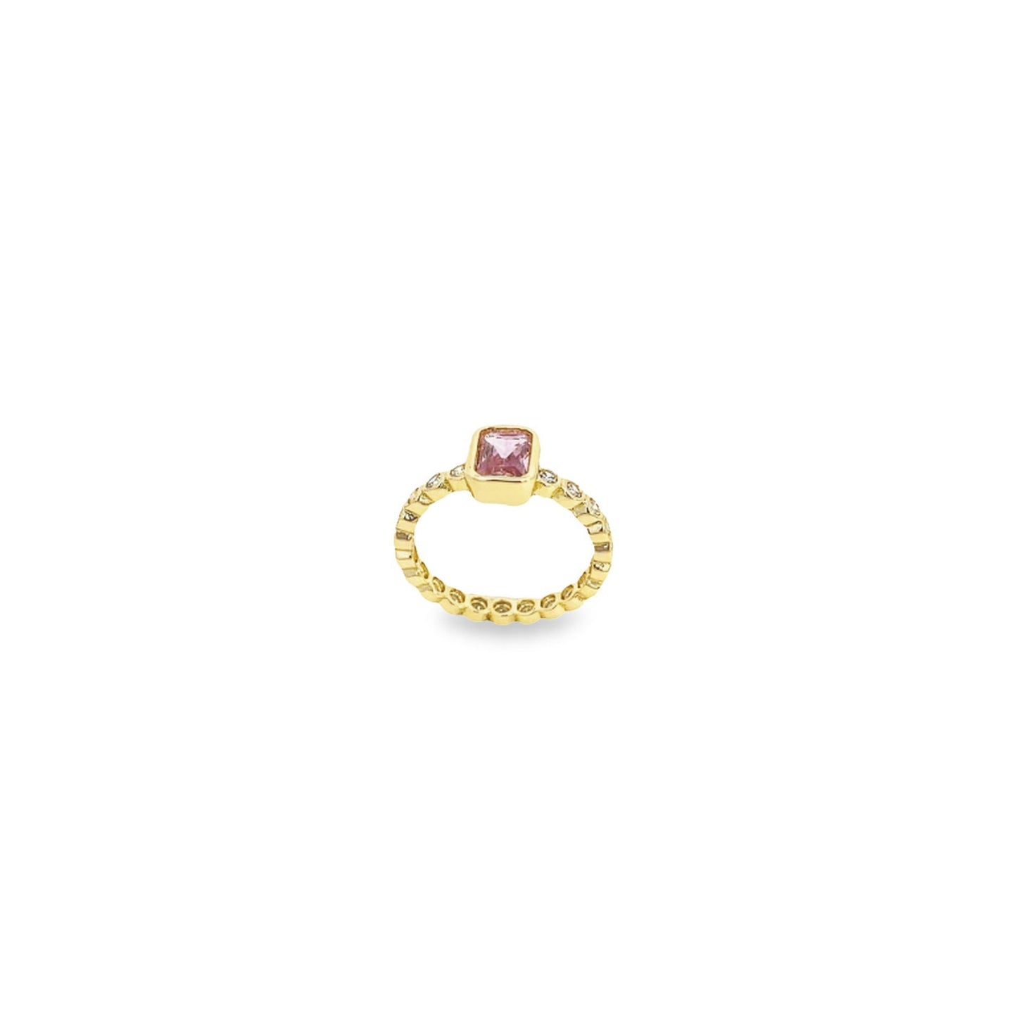 Rectangular CZ Stone Ring Band