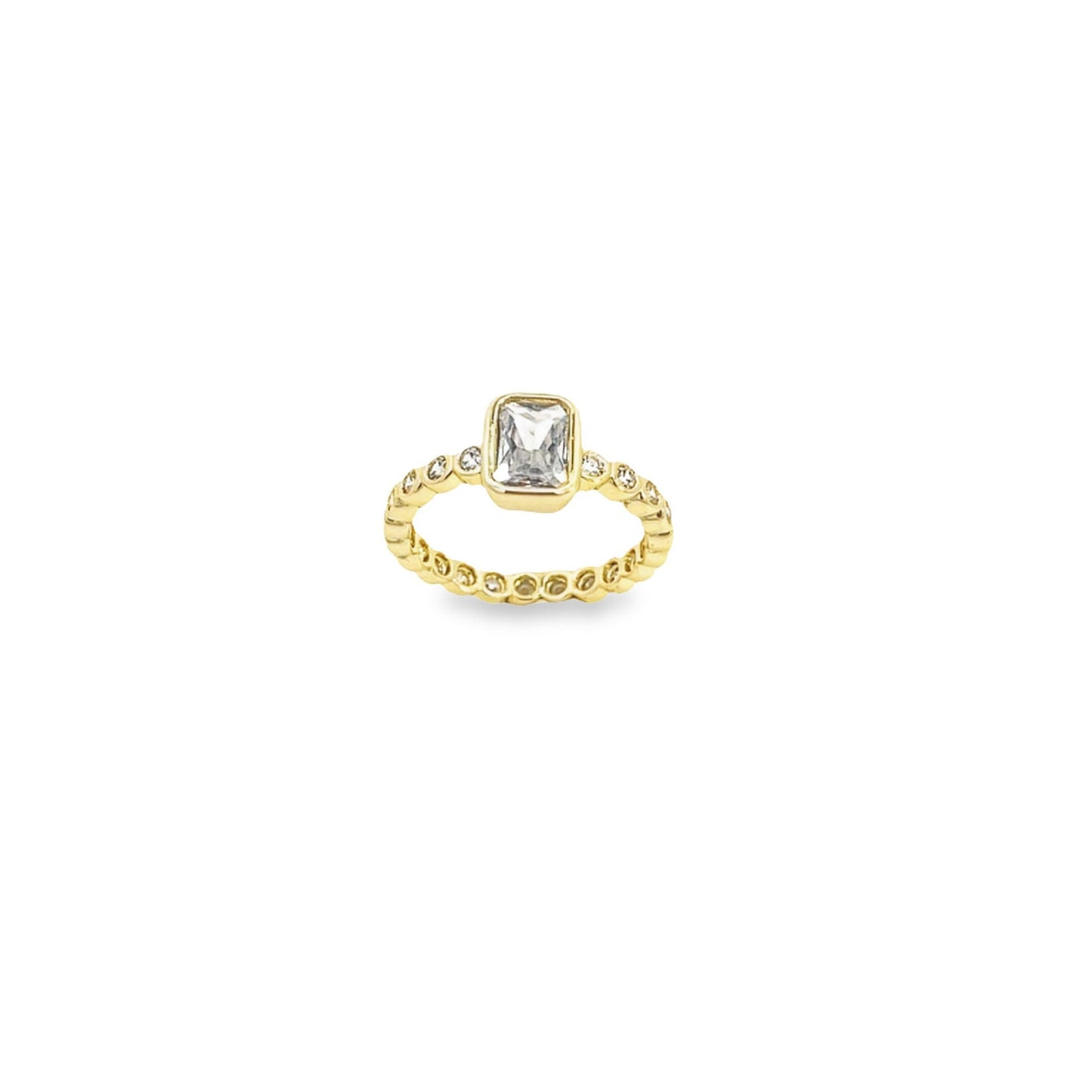 Rectangular CZ Stone Ring Band