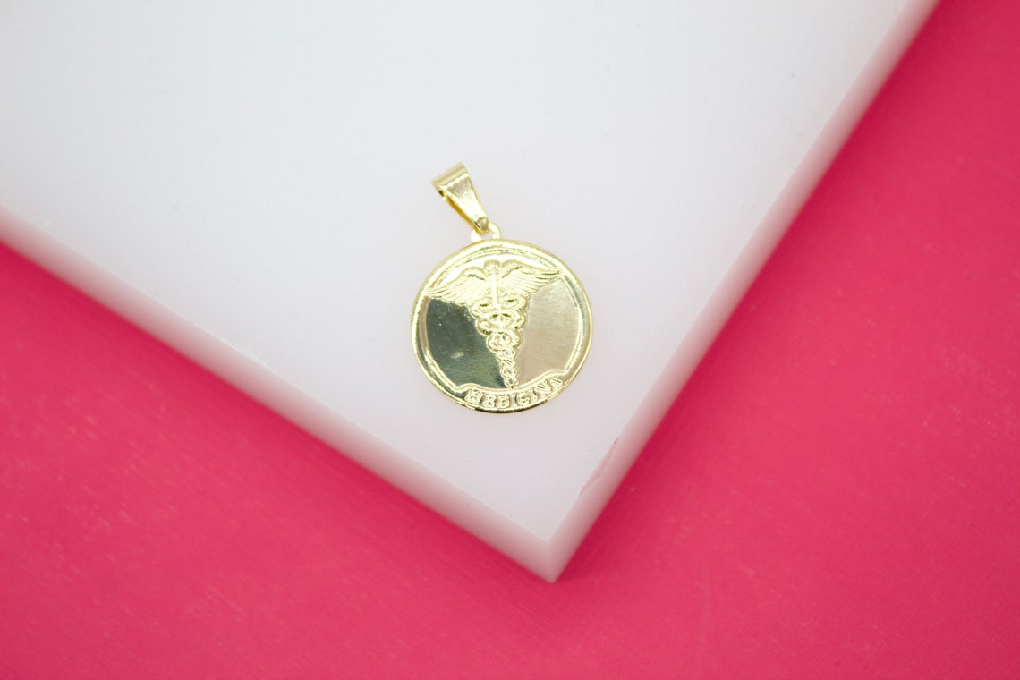 18K Gold Filled Medical Pendant For Nurses, Doctors, and Medicina