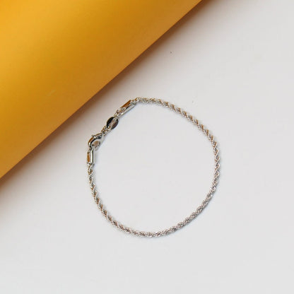 18K Gold Filled 2mm Rope Chain Bracelet