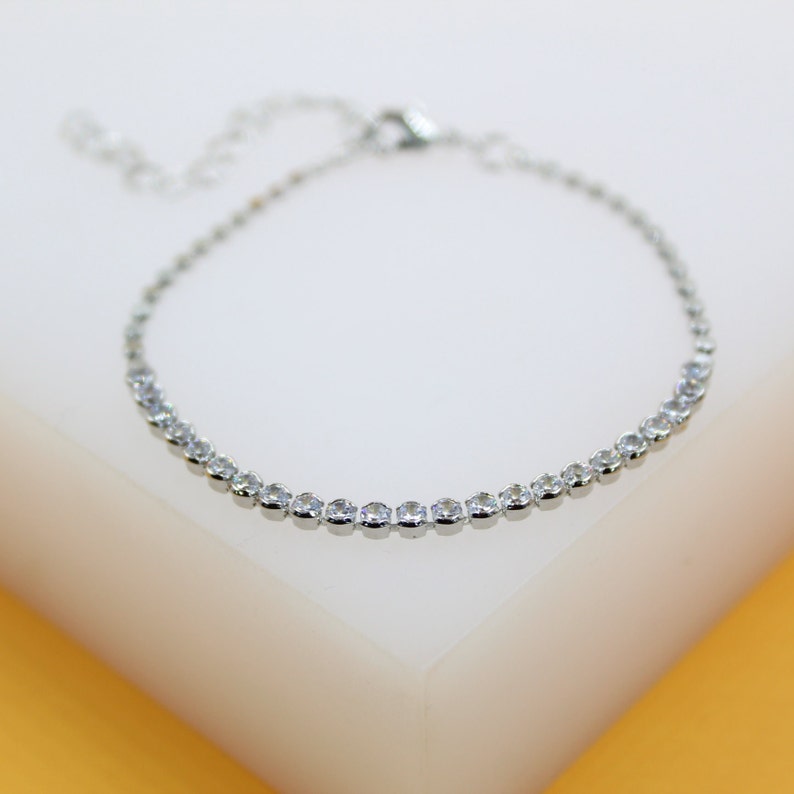 18k Gold Filled Tennis Disc Bracelet