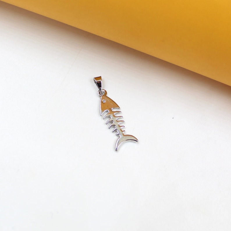 18K Gold Filled Unique Fish Bone Charm