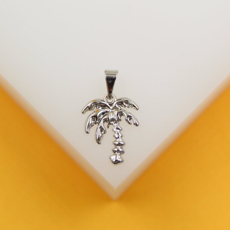 18K Gold Filled Palm Tree Pendant Charm