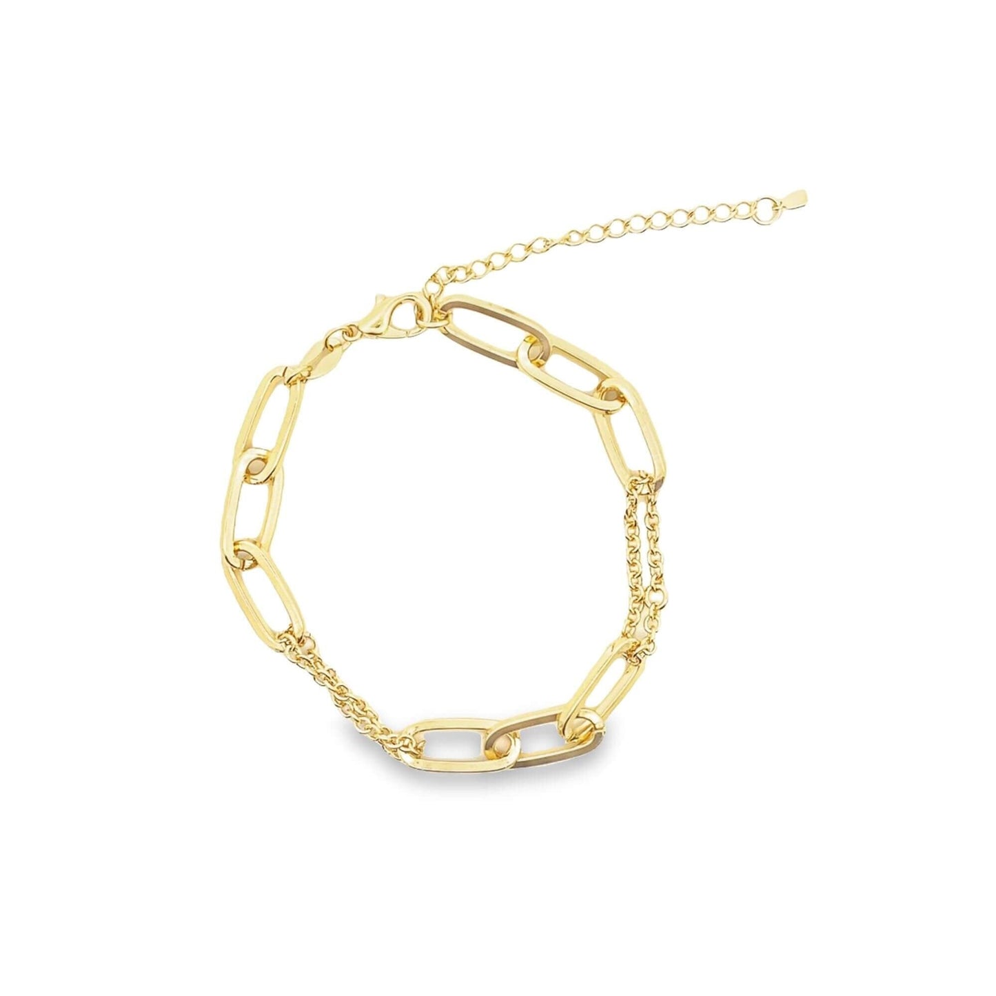 Gold Thick Paperclip Bracelet