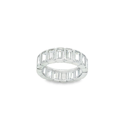 Baguette Cut CZ Paved Ring