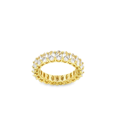 Oval Cut CZ Paved Ring