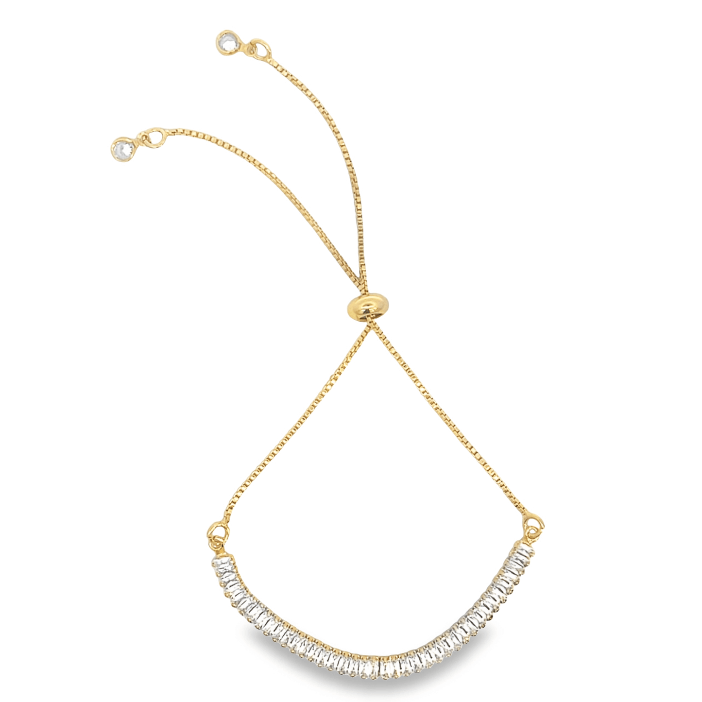 CZ Adjustable Baguette Bracelet