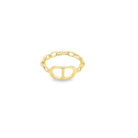 18K Gold Filled Mariner Link Modern Ring