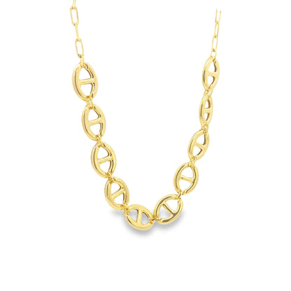 3mm Wide Puffy Light weight Mariner Link Bracelet (H202)