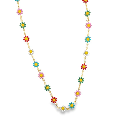 Enamel Multicolored Flower Bracelet (H227)(E271)(I586)