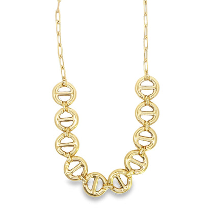 Round Puffy Mariner Light weight Link Bracelet (H201)